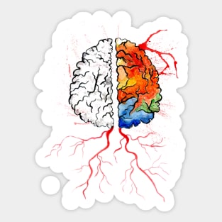 Human brain art Sticker